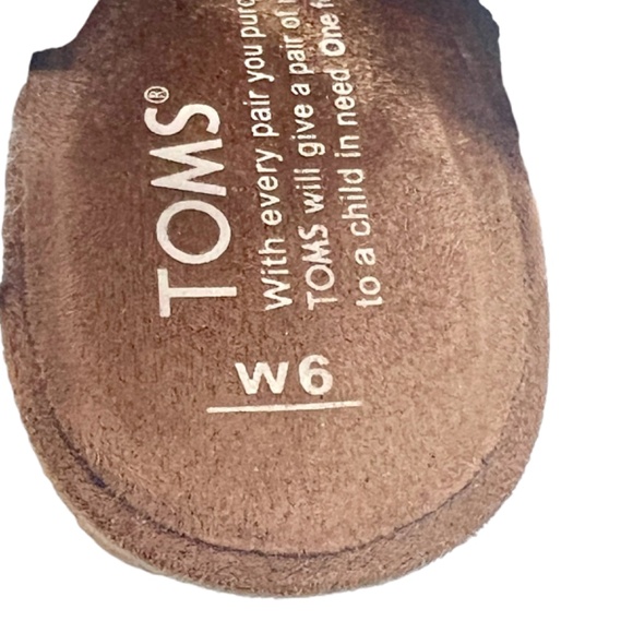 TOMS Women's Elba Desert Taupe Peep Toe Mule Heel Lace Ankle Shootie size 6 - Picture 12 of 15